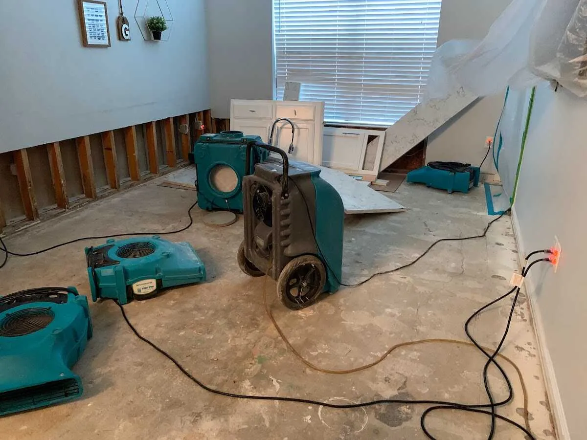 Dehumidifier in flood-cut room for Water Extraction & Removal in Carrollwood
